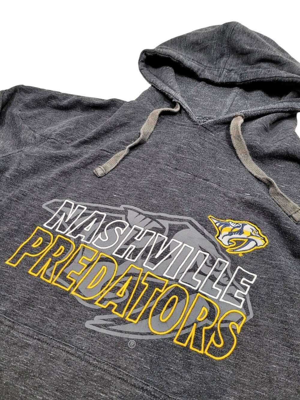 NHL Nashville Predators Grey Classic Logo Hoodie Top Size: Large